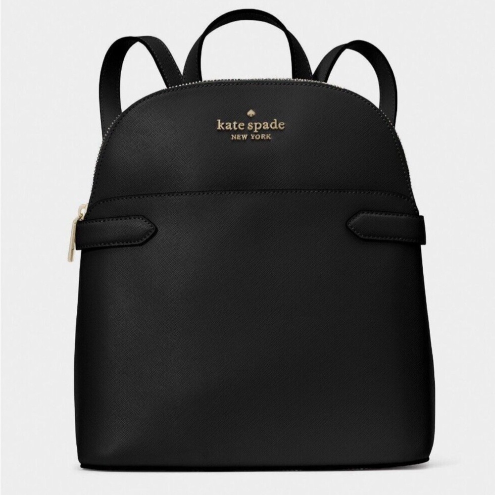 Kate Spade Staci Saffiano Leather Dome Backpack Black